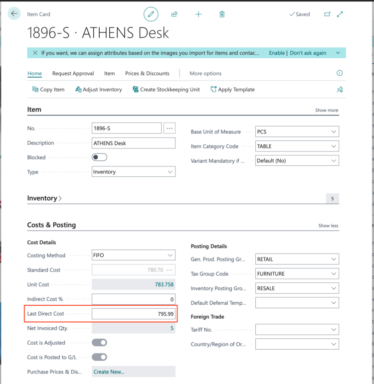 Dynamics 365 Business Central Manage Purchase Prices