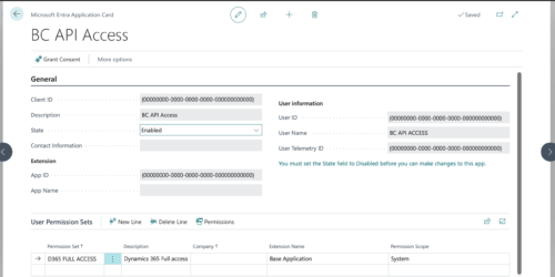 Microsoft Entra Application Card
