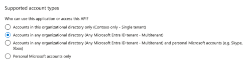 Supported account types