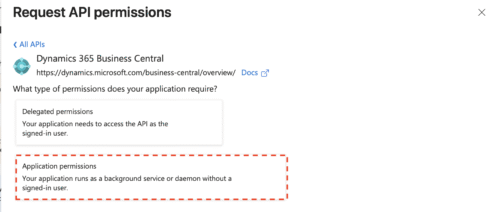 application permissions