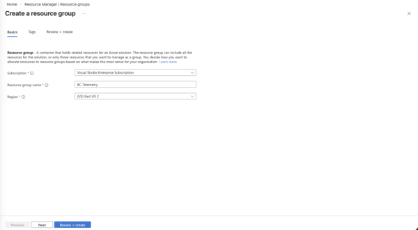  Azure Resource Group Creation