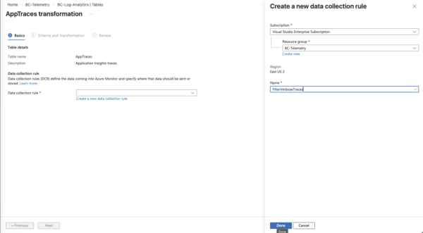 Configure Transformations 2